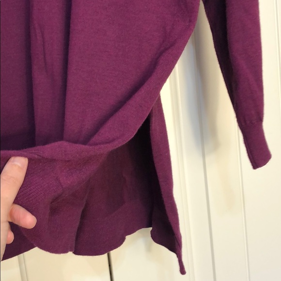 Umgee Burgundy V Neck Oversized Sweater Size Small - Picture 5 of 7